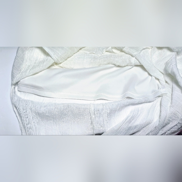 Say What? White Maxi Boho Festival Brunch Dress with Red Floral Embroidery XL - Picture 13 of 14